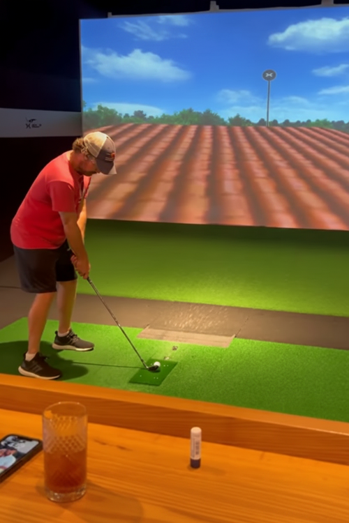 At home golf sim-game